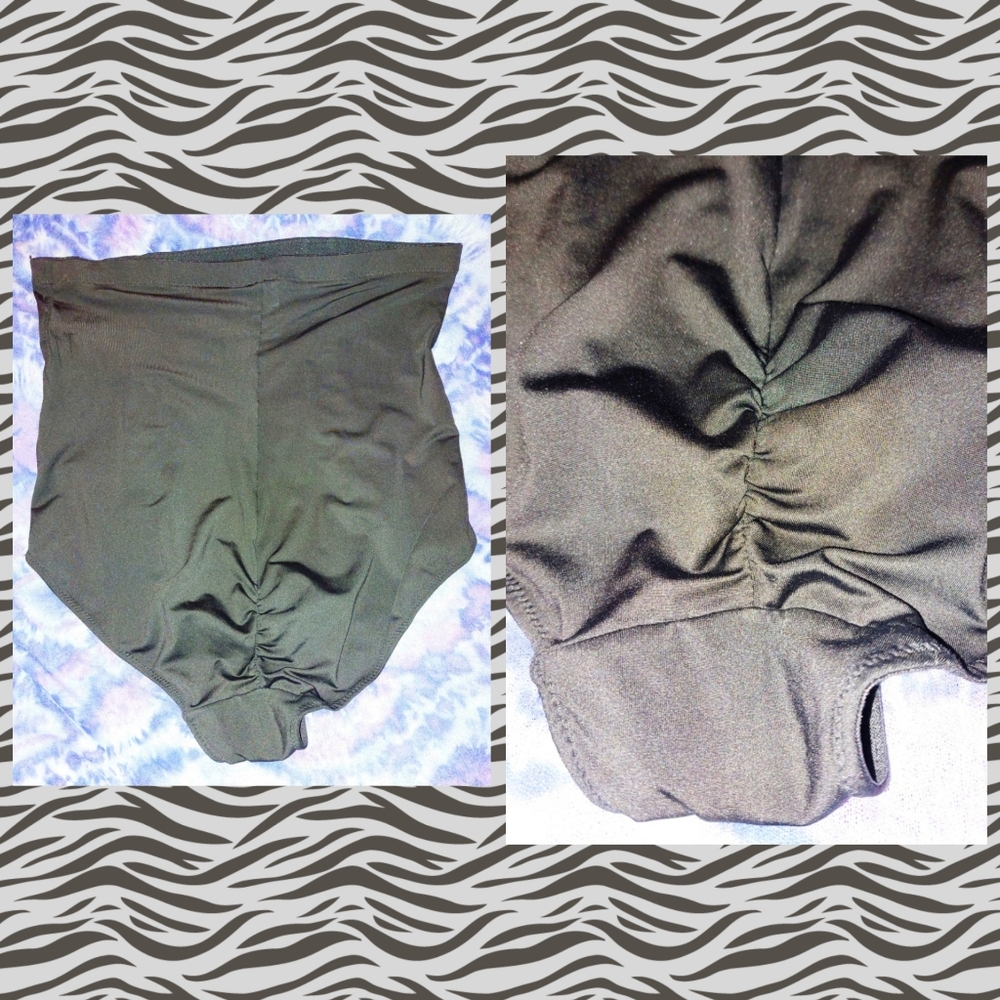 Torrid brand Black & Cream Zebra Print Striped Hi-Waist Shaper Brief 1|1X|14/16 - Picture 3 of 9